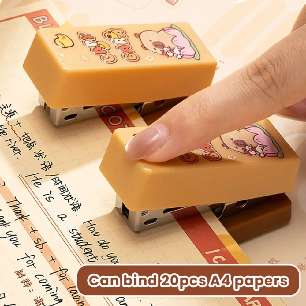 Capybara/Panda Stapler Mini Portable Use 24/6 Staples Heavy Duty Stapler Labor-saving Portable Manual Stapling Machine