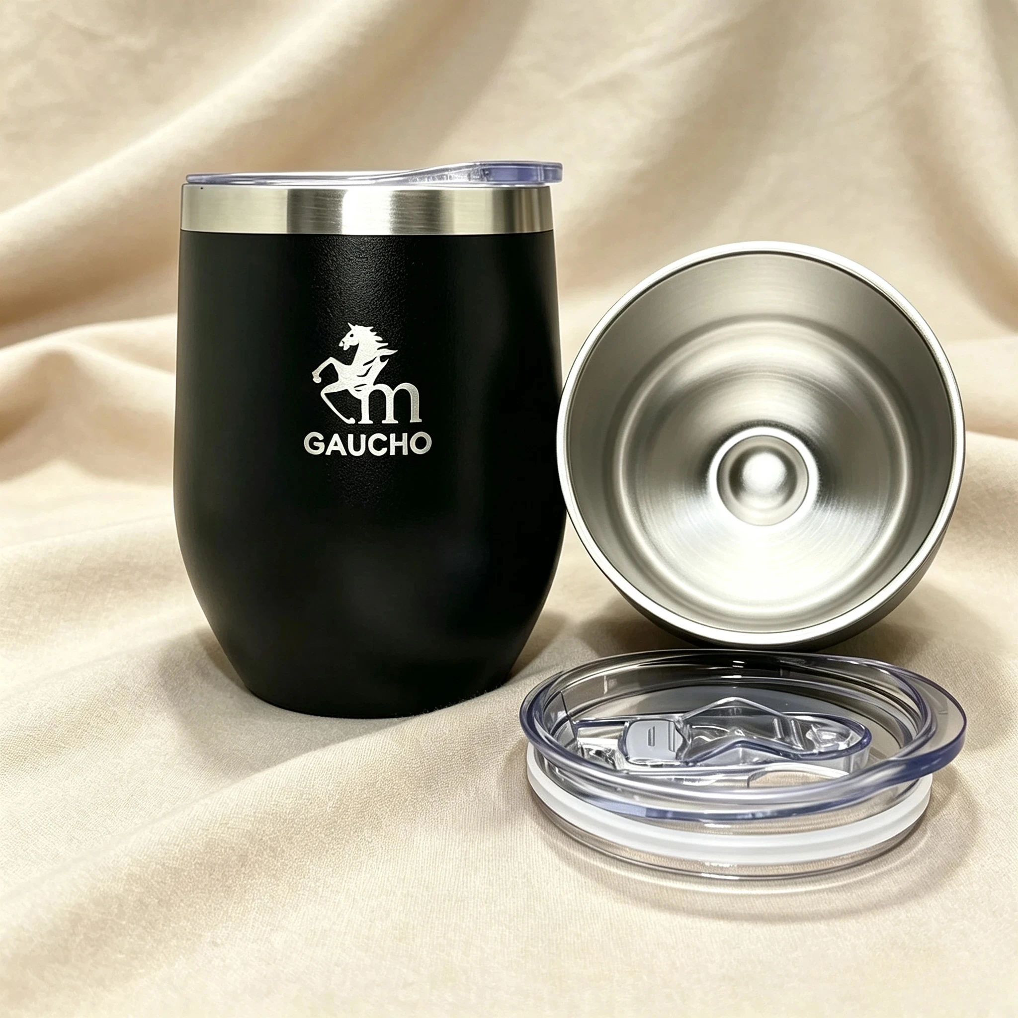 Gaucho Yerba Mate Set 350ml Calabash Gourd Beker Dubbelwandig Roestvrij Staal Met Lekbestendig Deksel Bombilla 16,5cm Afneembaar Filter Reinigingsborstel Voor Reizen – Detail 3