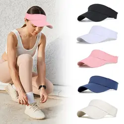 New Summer Sun Hats Men Women Cotton Adjustable Visor Golf Empty Protection Solid Summer UV Hat Outdoor Beach Spring Sp K4L1