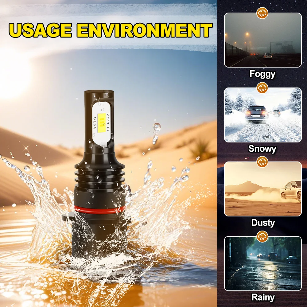 2x12278 PSX26W LED مصابيح الضباب 6000K الأبيض لشروليه كامارو 2010-2015 3570 CSP رقائق مصباح الضباب المدمج في محرك