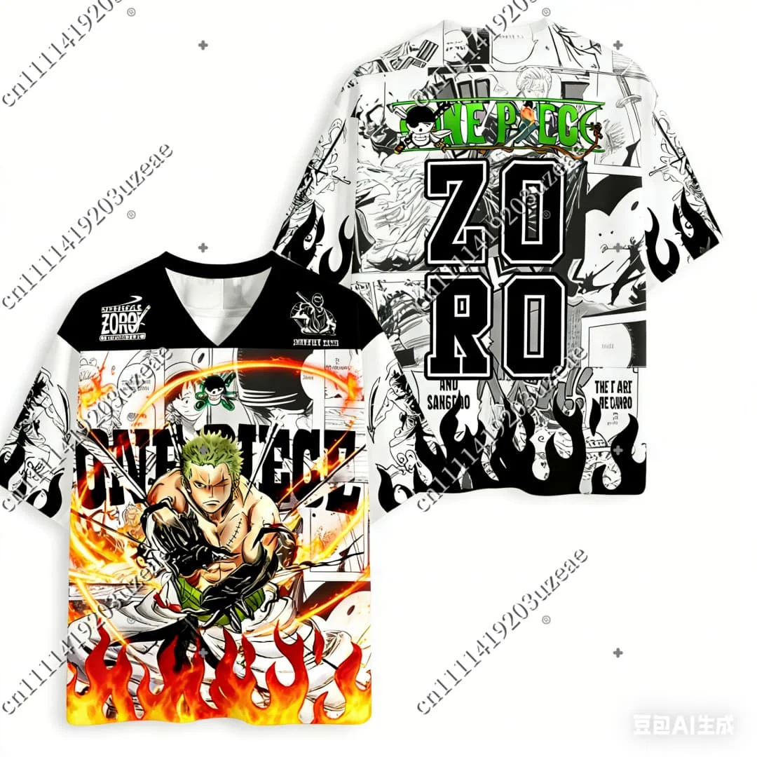 

Футболка One Piece Roronoa Zoro Enma Sword в стиле аниме, мужская и женская, уличная одежда в стиле Харадзюку, повседневная летняя унисекс-модная футболка для фанатов
