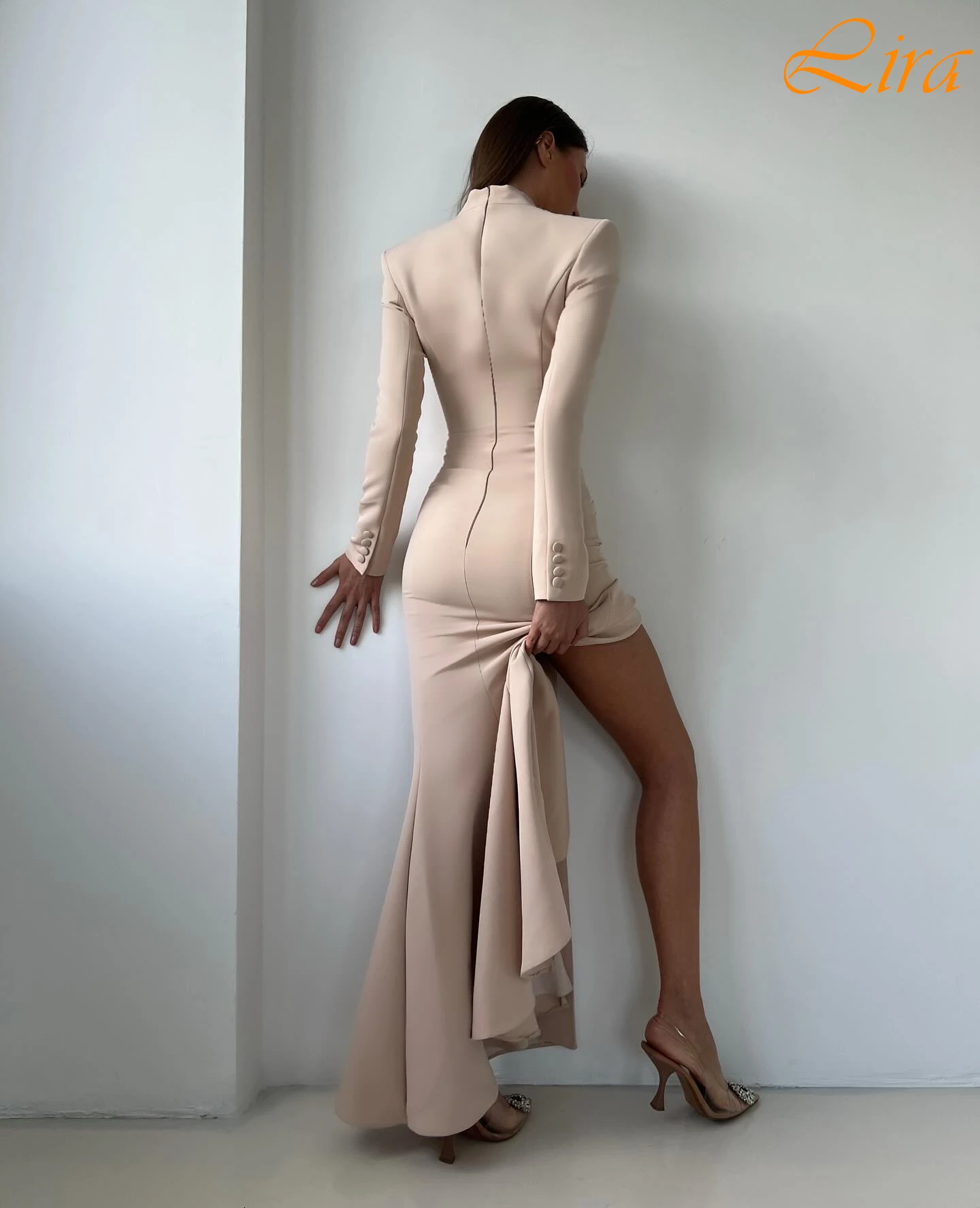 カスタマイズされたマーメイド V ネックエレガントなフォーマルイブニングドレスモダンファッションセレブドレス高品質オーダーメイドオケージョンドレス