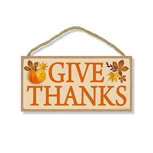 

Give Thanks- Hanging Signs, Wall Art, Decorative Wood Sign, Thanksgiving Decorations