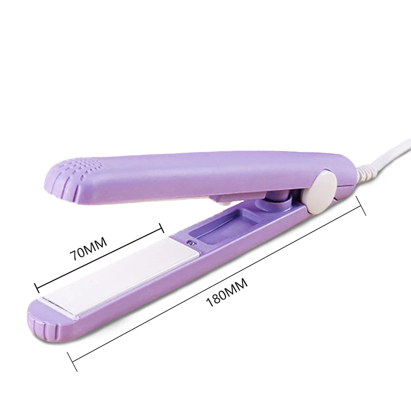 Mini alisador de cabelo liso ferro cerâmica alisador de cabelo seco e molhado termostática elétrica curling iron moda ferramentas estilo