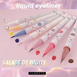 FLORTTE Fruit Salad Series Colorful Waterproof Liquid Eyeliner pencil Long-lasting Non-smudging Easy to Wear Eye Makeup Cosmetic