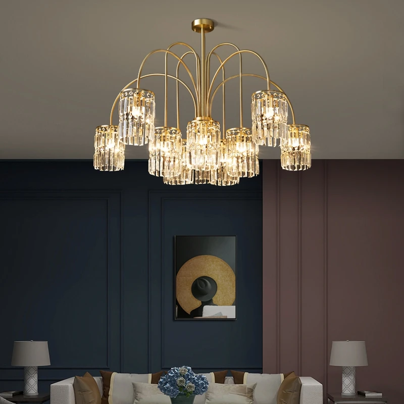 

Led Circle Pendant Lighting &Modern Chandelier Lighting for Kitchen E 27 Lamp Holder and K9 Crystal Lamp