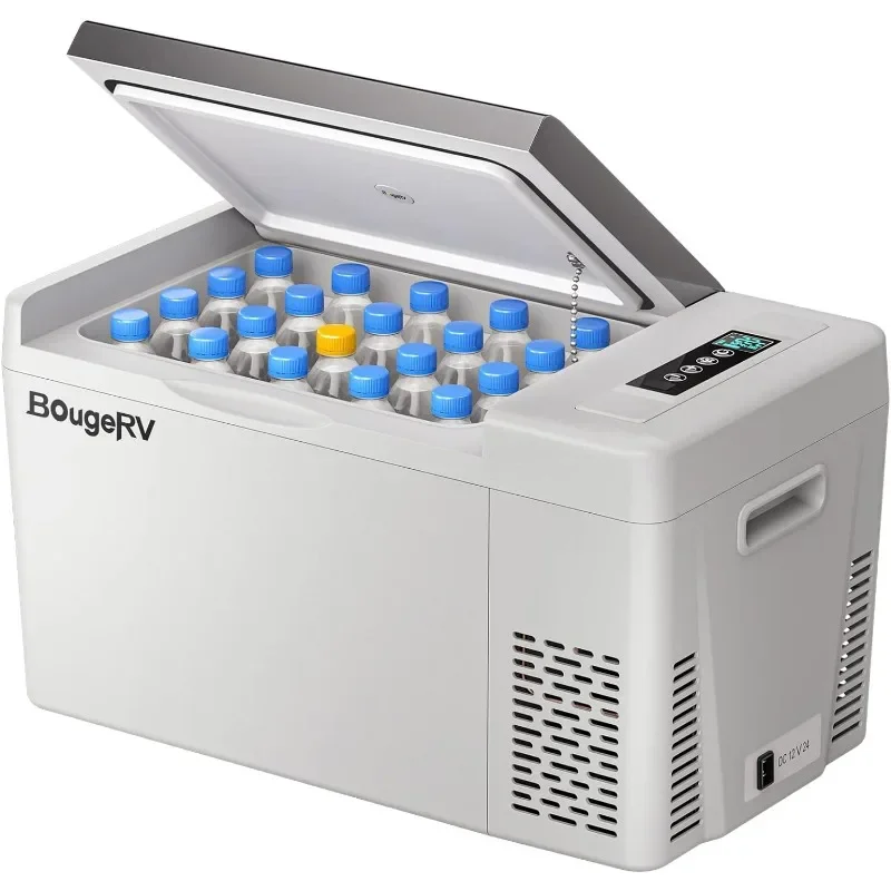 BougeRV 12 โวลต์ตู้เย็น 12V รถตู้เย็น 23 Quart แบบพกพาตู้แช่แข็งคอมเพรสเซอร์ Cooler 12/24V DC 110 ~ 240 โวลต์ AC