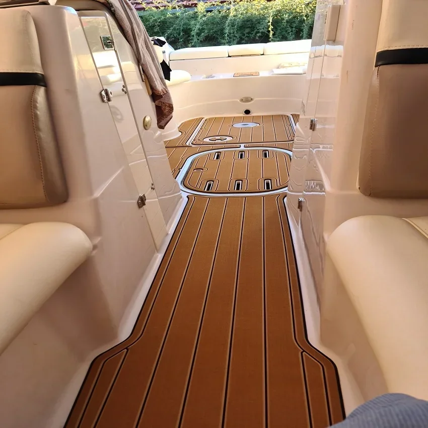 

2005 For Winns Horizon 230 Swim Step Cockpit Boat EVA Faux Foam Teak Deck Floor Self Adhesive CNC Customied