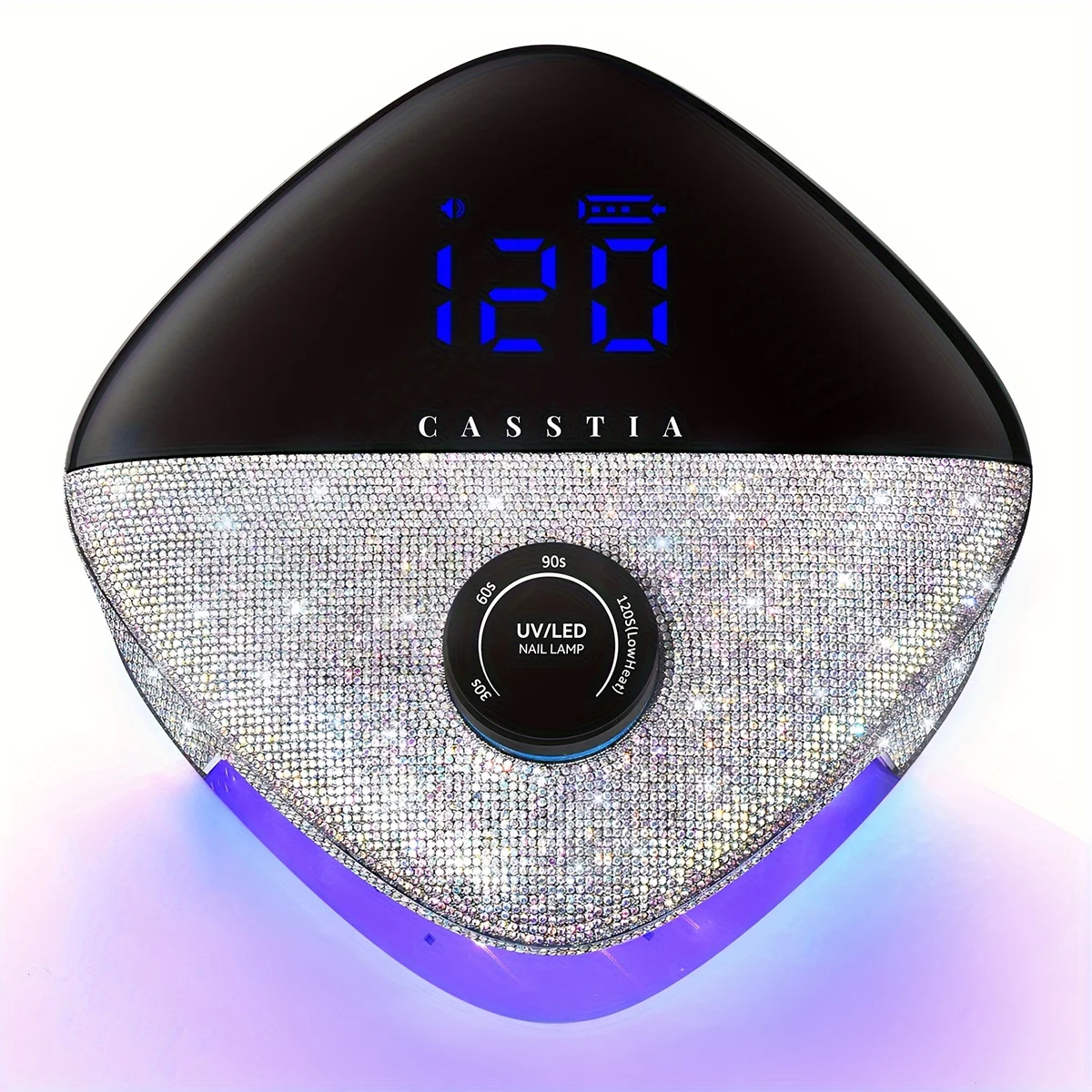 Rechargeable UV Light for nails,Casstia 54W Shiny cordless UV LED Nail light, Gel UV Nail Light Low Heat Nail Dryer, diamond mod