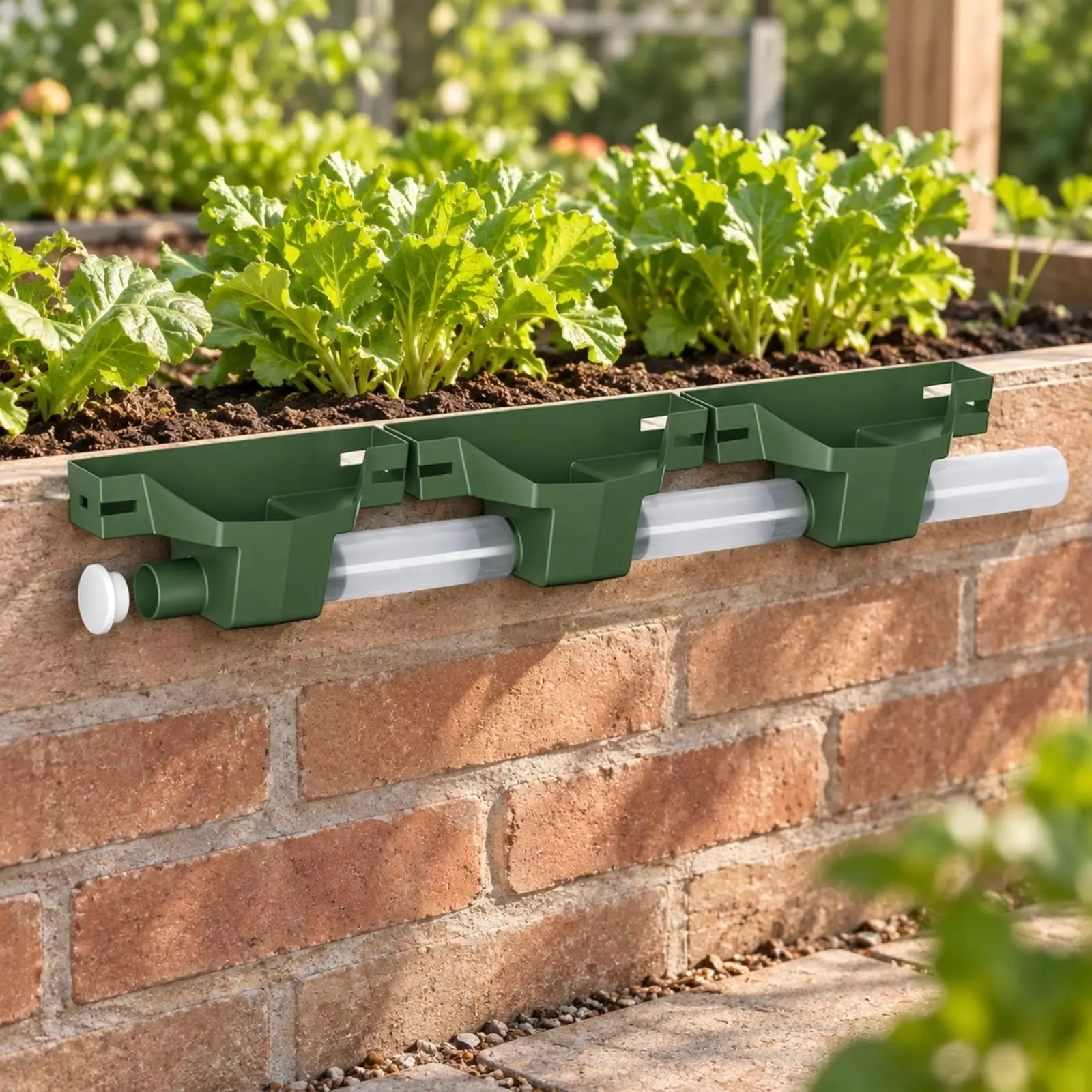 Wall Planter Drainage Box with Connecting Hoses for Vertical Garden Water Runoff Management System view 3