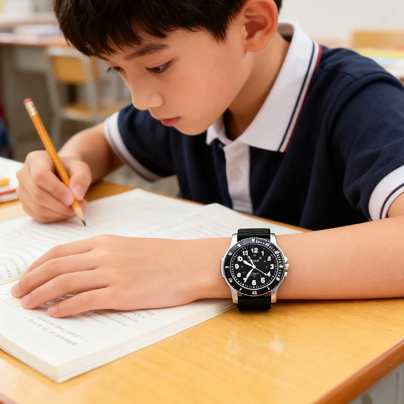 2025 ใหม่ผ้าใบเด็กแฟชั่นนาฬิกา Casual QUARTZ ปรับสร้อยข้อมือเข็มทิศของขวัญนาฬิกา Cool นาฬิกาหล่อ