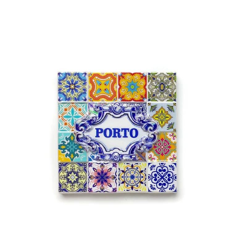

Portuguese Porto 3D Magnetic Tile Stickers Windmill Design Fridge Decals Creative Travel Souvenir