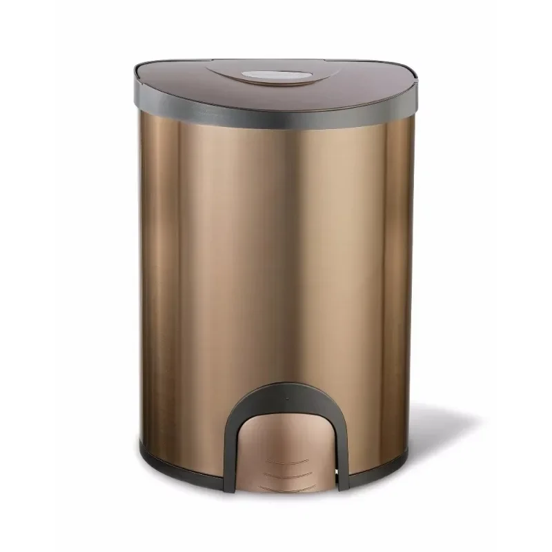 15L Gold Luxury Automatic Home Toe Kick Stainless Steel Smart Sensor Trash Bin Trash Bin