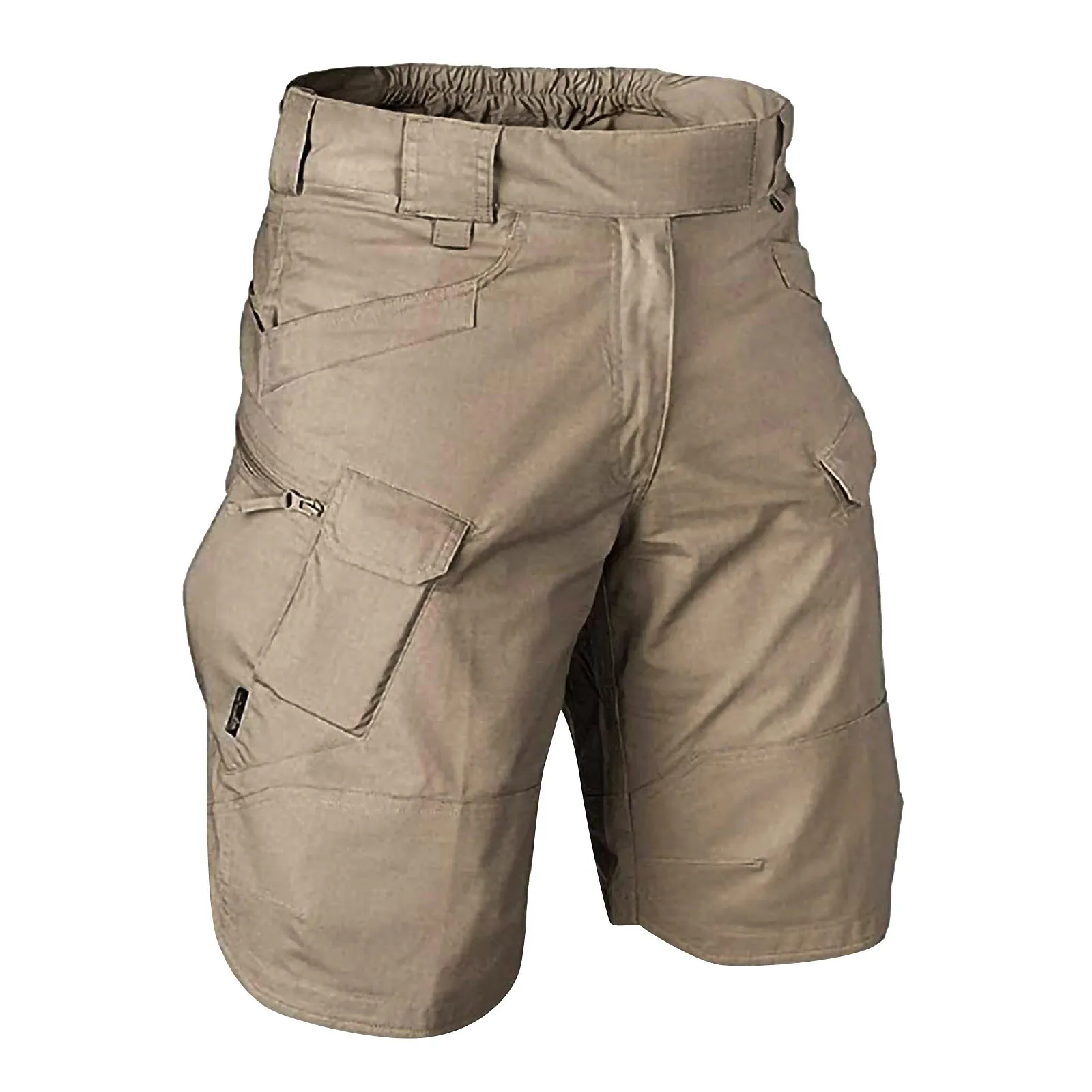 

2025 New Men's Cargo Shorts Solid Color Wear-resisting Multi-Pockets Drawstring Shorts Outdoor Hiking Joggers Casual Shorts