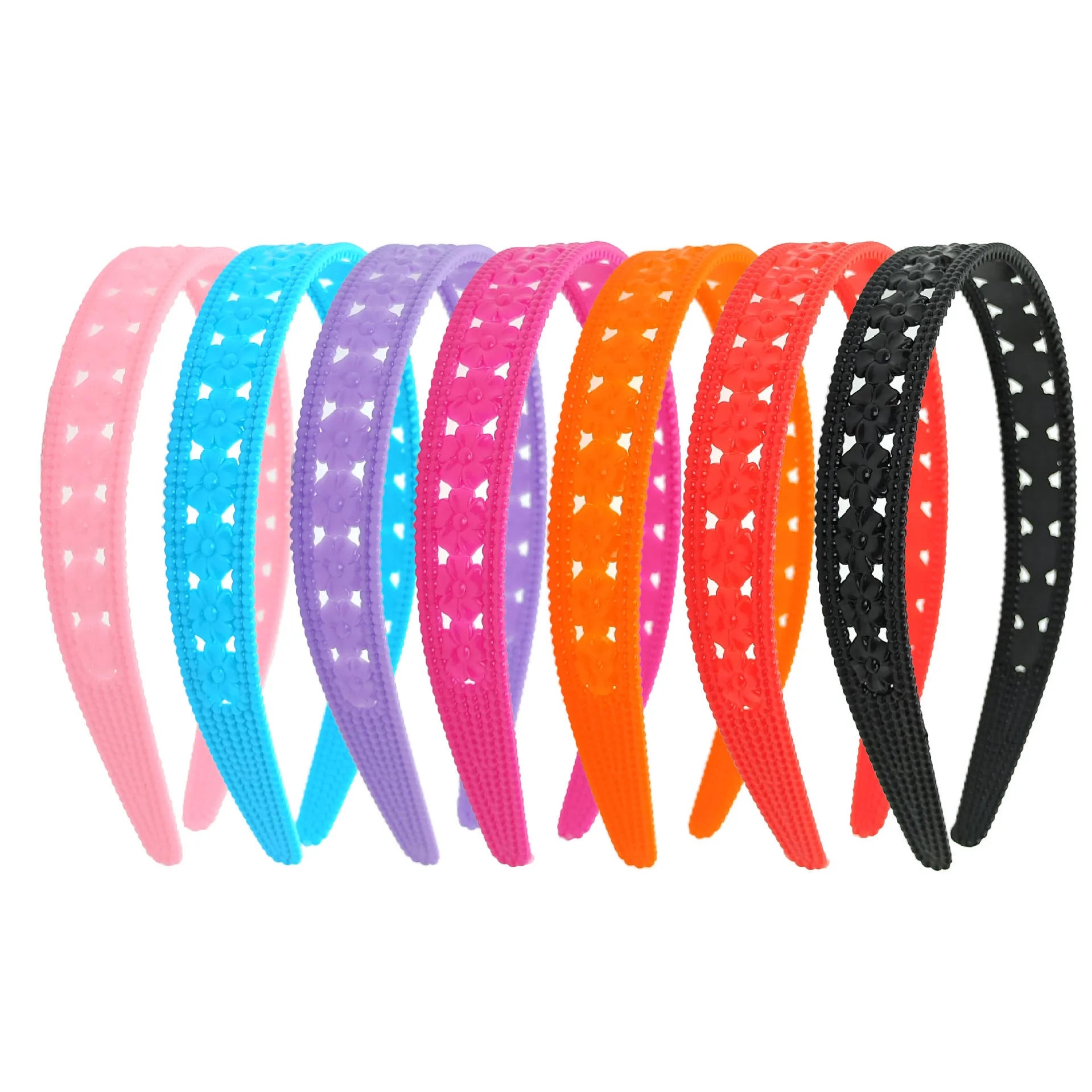 

1 шт., пластиковая повязка для волос ярких цветов, однотонная повязка на голову с пуговицами, детская повязка на голову с цветком сливы