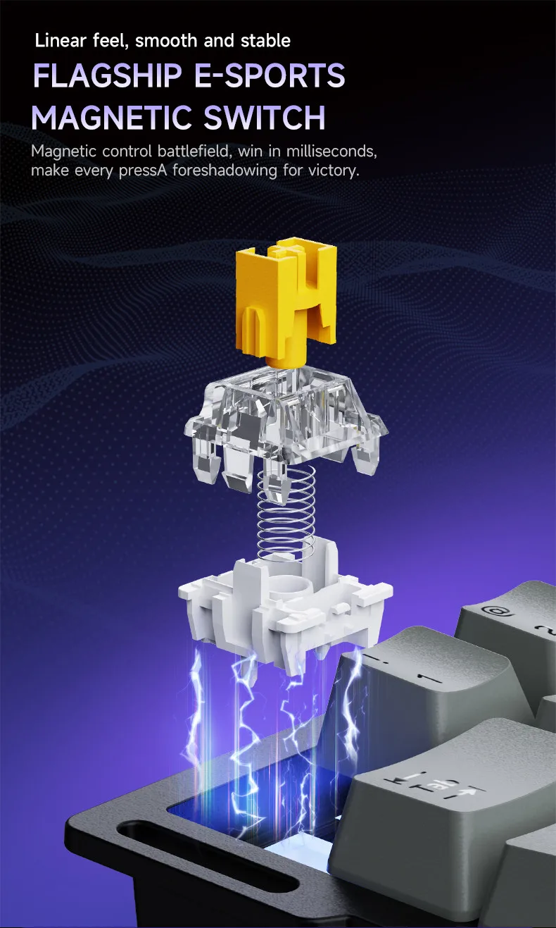 AJAZZ AK029 片手ゲーミングキーボード 8000Hz 有線 マグネット