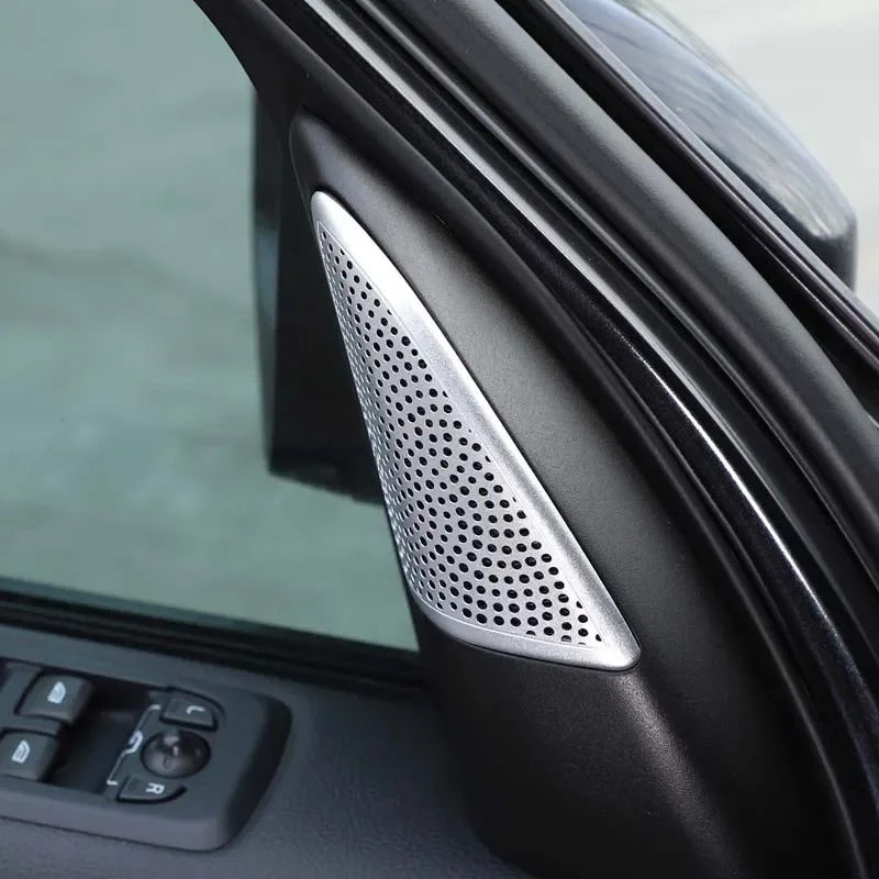 

For 2010-2016 Land Rover Discovery 4 LR4 Stainless Steel Silver Car Modeling Door Tweeter Mesh Sticker Car Interior Accessories