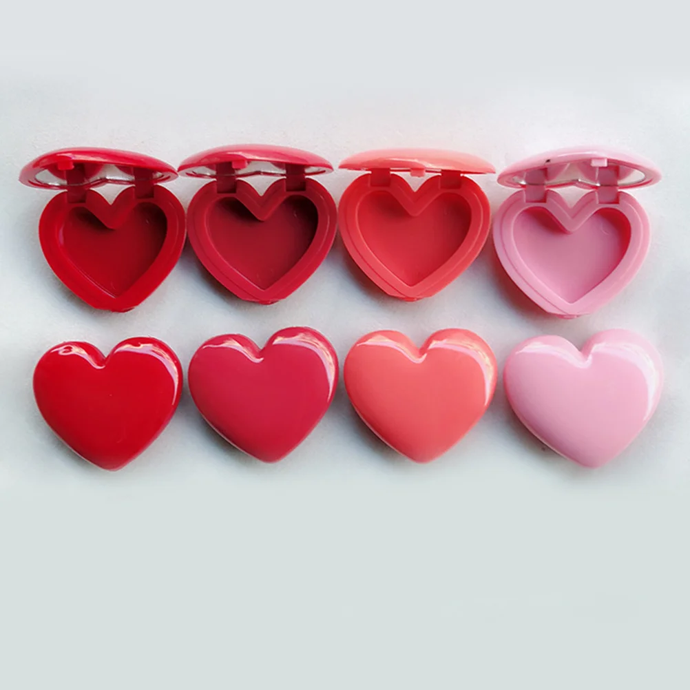 5pcs 5 PCS Lipstick Case for Purse Makeup Containers Empty Eyeshadow Holder Heart Plastic Mini