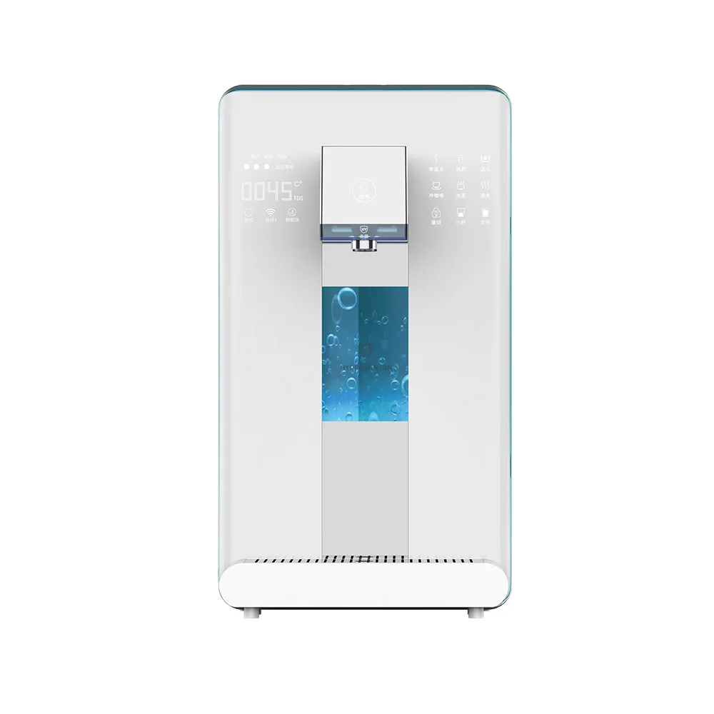 W19 Uvc 200G Desktop Free Installation Hydrogen Water Machine Ro Uv Water Purifier Hot Cold Water Dispenser