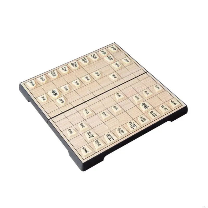 

J0MF Foldable Folding Shogi Set Boxed Portable Japanese Chess Kids Children