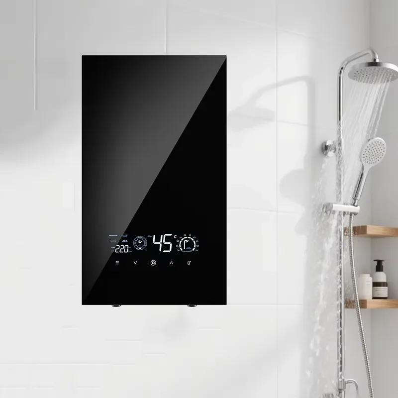 IPX4 Waterproof 8500W/12000W Smart Touch Control Energy-Saving Instantaneous Electric Tankless Hot Water Heater Geyser