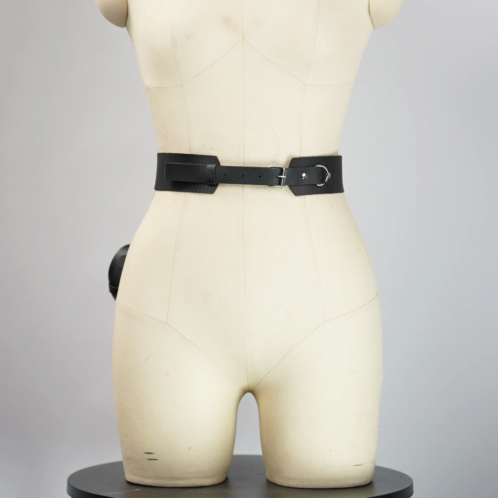 حزام رباط جلدي مع أصفاد وقيود، موضة، حزام تسخير جلدي، زي الهذيان، مجموعة أدوات ربط الساق من الجلد #4