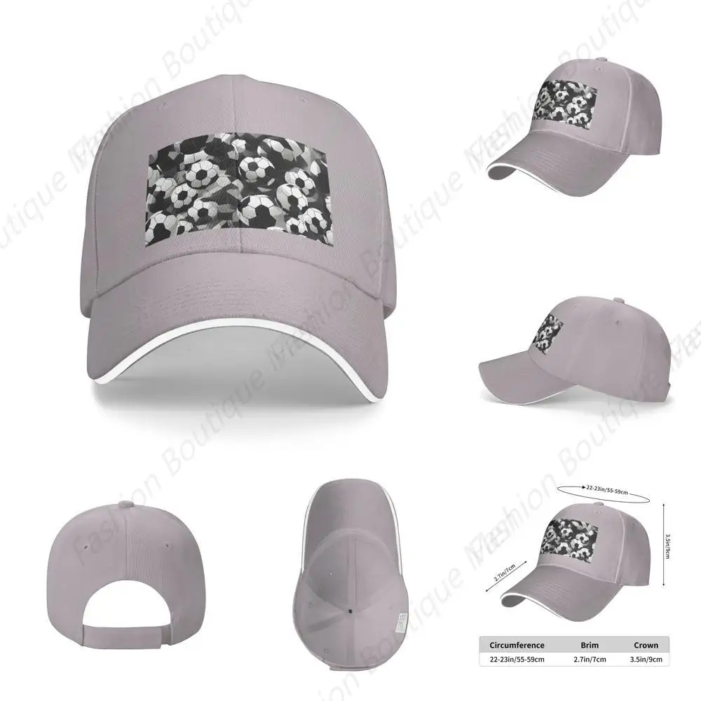 

Hot-Selling Classic Soccer Printing Hat Sandwich Caps Peaked Caps Trucker Hat Men Women Outdoor Sport Travel Sun Visor