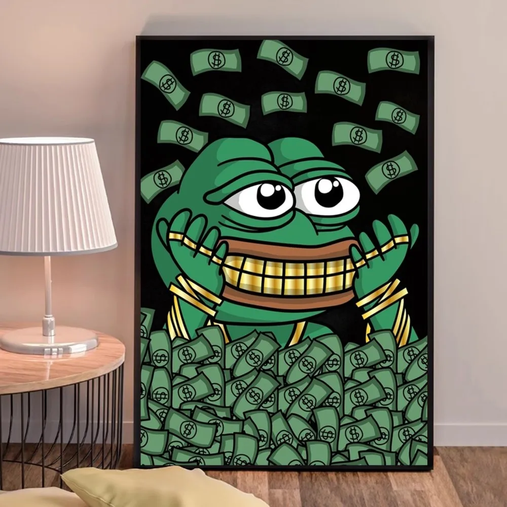 Sad Frog Pepe Poster Good Quality Prints and Posters HD Quality Poster Wall Art Painting Study Home Decor