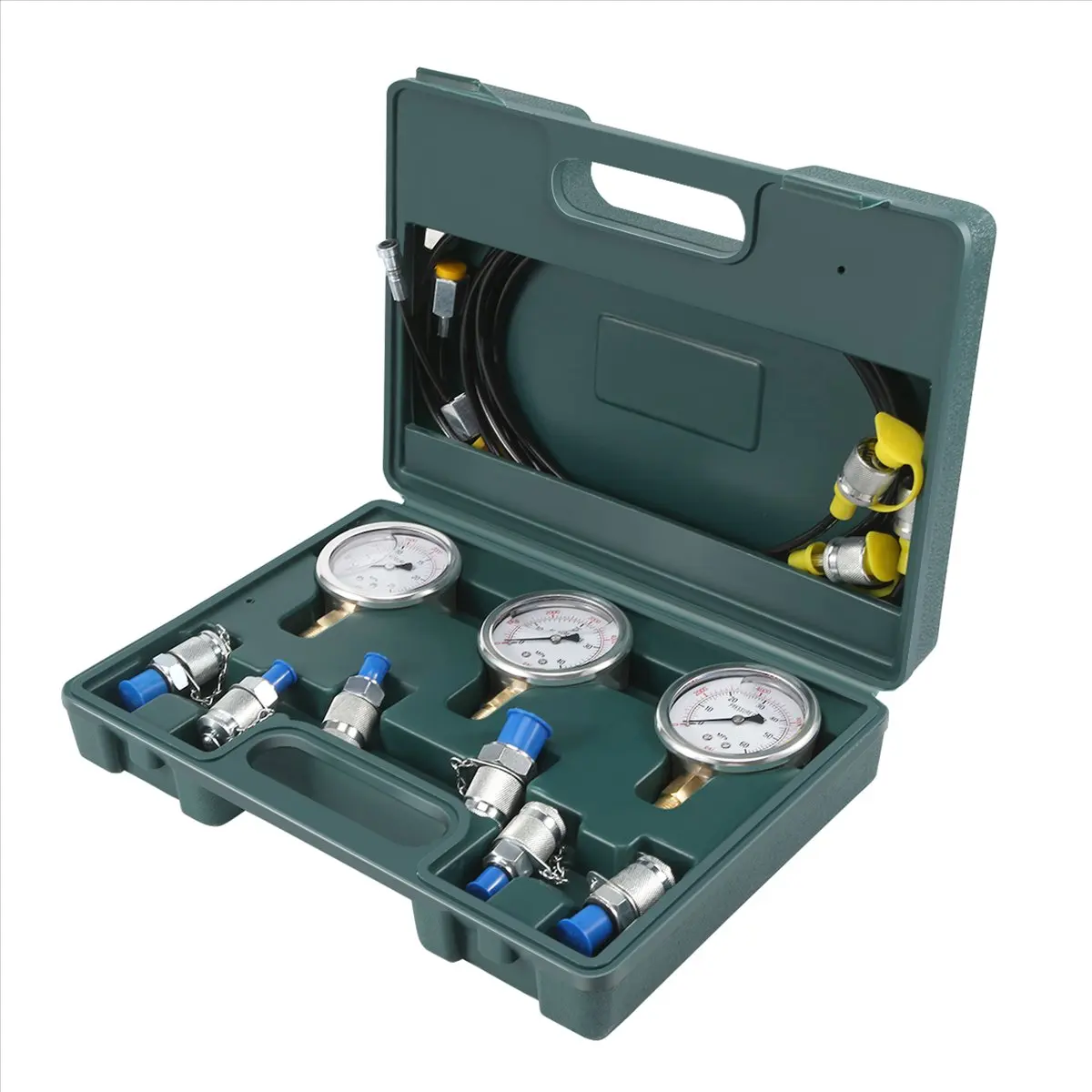 A89X Hydraulic Pressure Guage Excavator Hydraulic Pressure Test Kit With Testing Hose Coupling And Gauge Tools