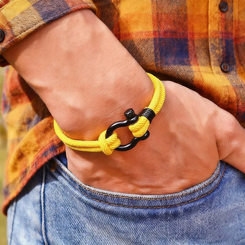 

Уникальный браслет на запястье с застежкой Vachette, аксессуары для одежды, съемный двухслойный браслет-нитка класса A, спортивный браслет на открытом воздухе Homme Joias