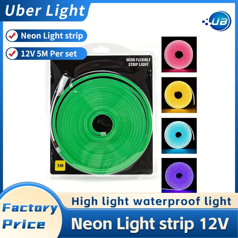 Ensemble de bandes lumineuses néon flexibles en silicone à LED, basse tension 2835, forme intégrée, linéaire, 12V, 6x12