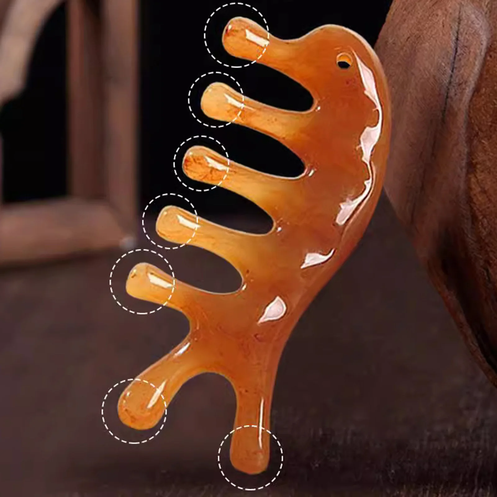 

1/3Pcs Massage Comb Head Massager Relaxing Five Tooth Whale Comb Scalp Scraping Massager Men Women Head Face Massage Tool