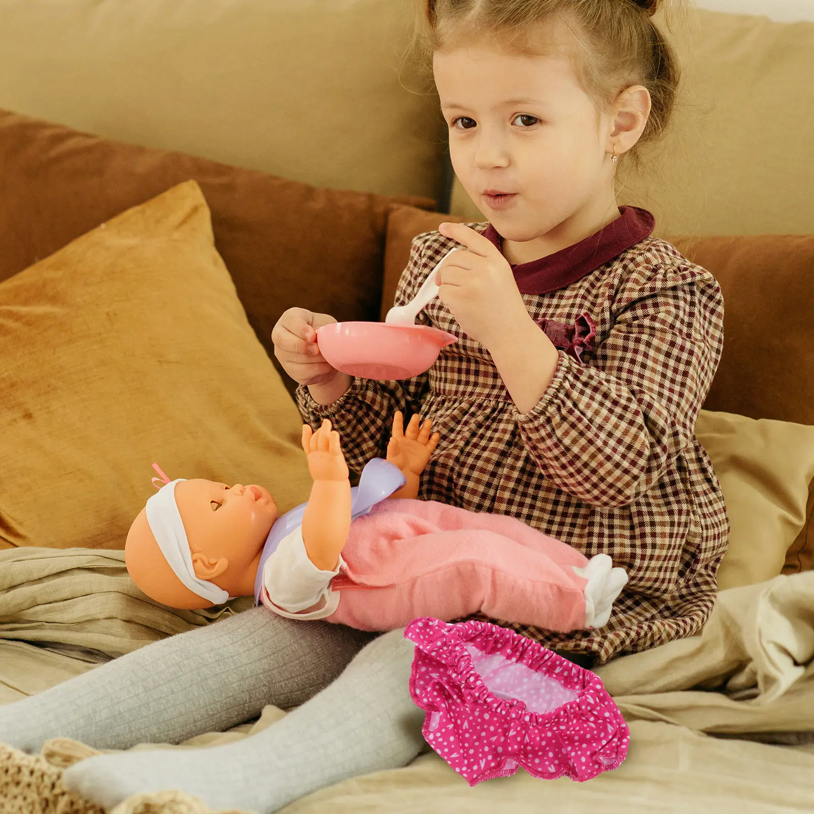 

4 шт. многоразовые разноцветные миниатюрные трусики, сменное нижнее белье для ролевых игр, аксессуары для переодевания