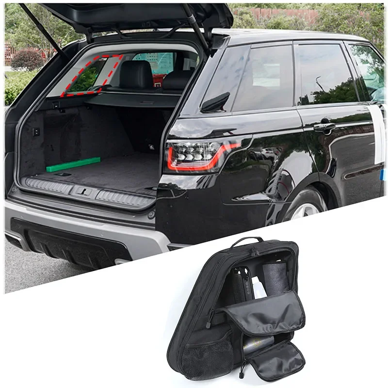 

Ткань Оксфорд, черная для Land Rover Range Rover Sports 2014-2022, багажник автомобиля, инструмент для хранения боковых окон, аксессуары для салона автомобиля