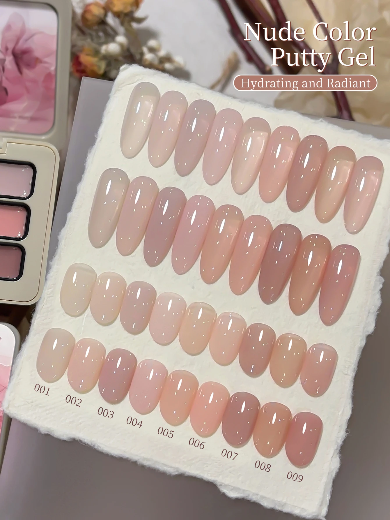 

9-colors Patting Glue Smudge Canned High Saturation Popular Semi-Solid Nail Polish Glue Nail Salon