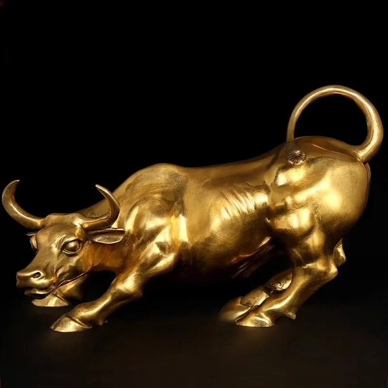 

Copper Bull Ornament Zodiac Wealth Attraction Decoration Office Decoration Home decor accessories Crafts Gift for store opening