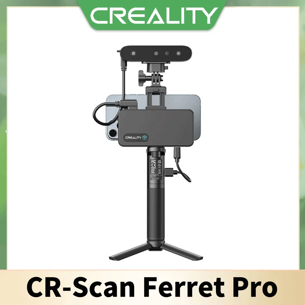 

Creality CR-Scan Ferret Pro 3D Scanner Handheld Anti-shake Tracking WiFi6 24-bit full-color Wireless Scanning 0.1mm Accuracy
