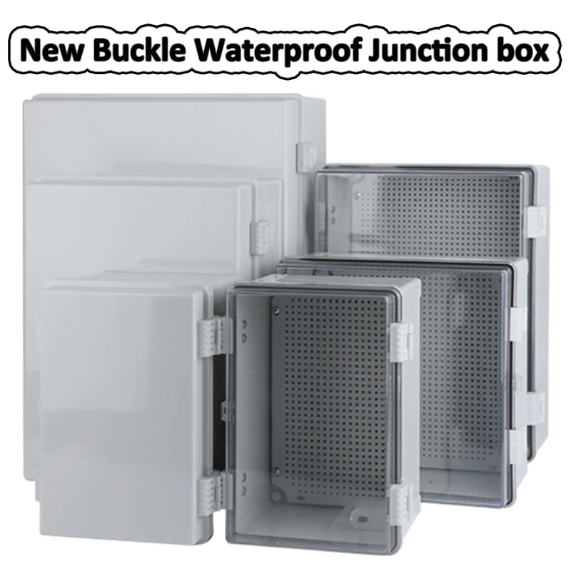 Waterproof Buckle Project Box ABS Plastic Electric Control Hinged Shell Wire Connection Cable Clasp Junction Box Instrument Case