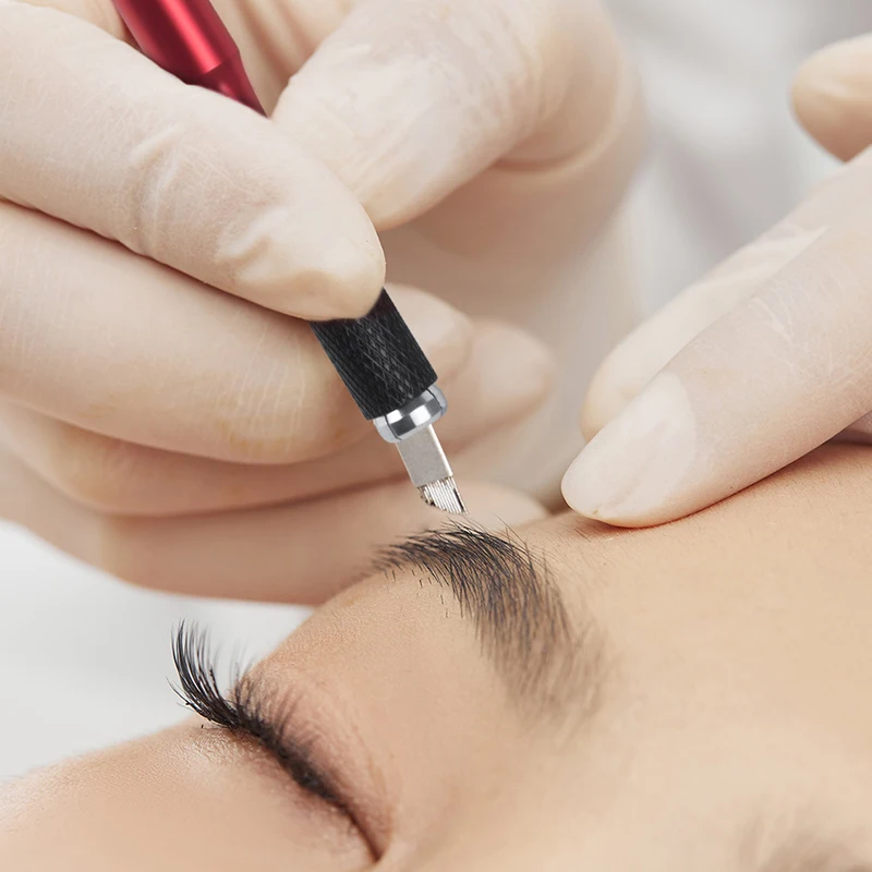 1/3 pçs microblading manual tatuagem caneta maquiagem permanente lábios sobrancelha máquina para bordado agulha tebori lâmina tatuagem suprimentos