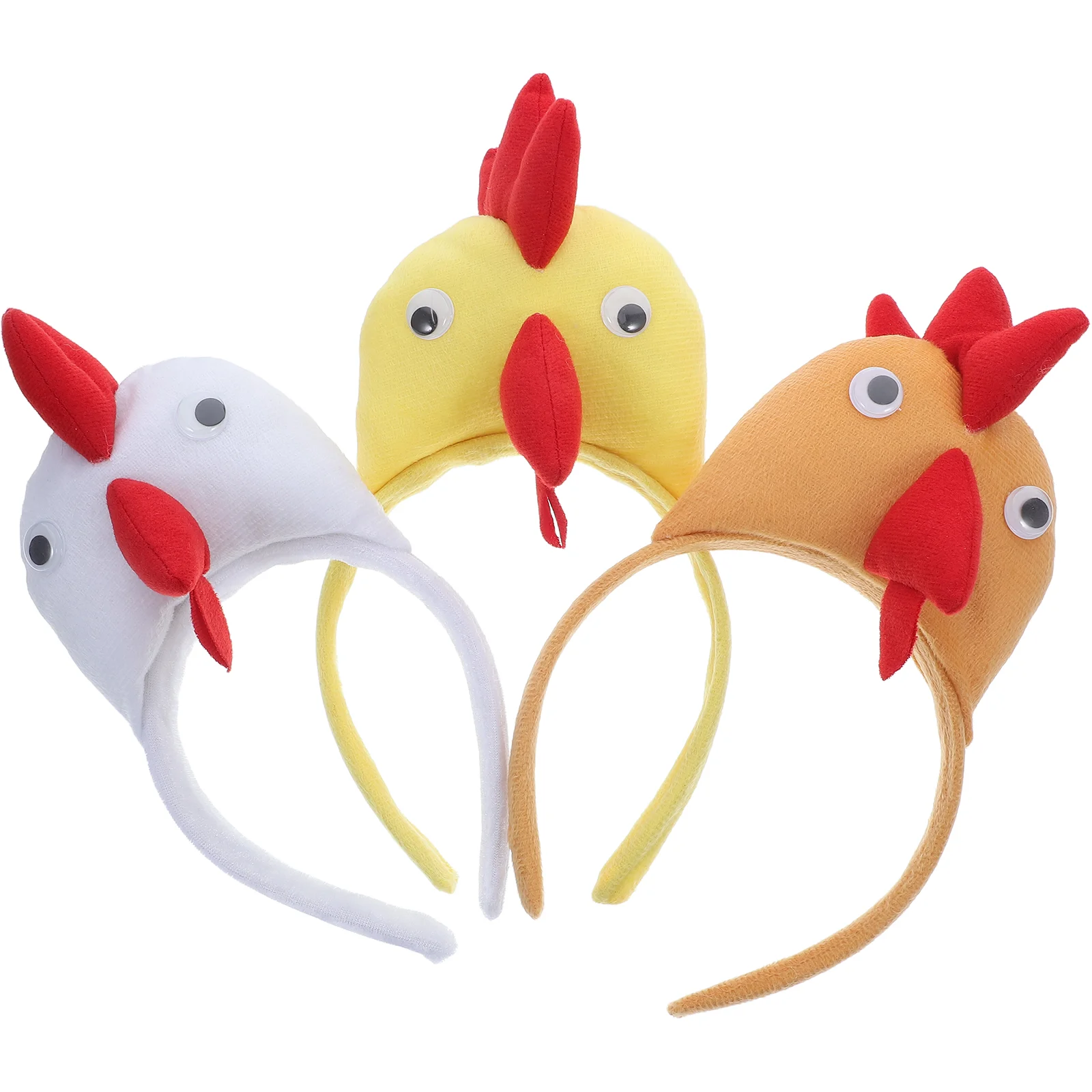 

3 Pcs Clothing Chick Headband Child Chicken Headbands for Women Love Plastic Props