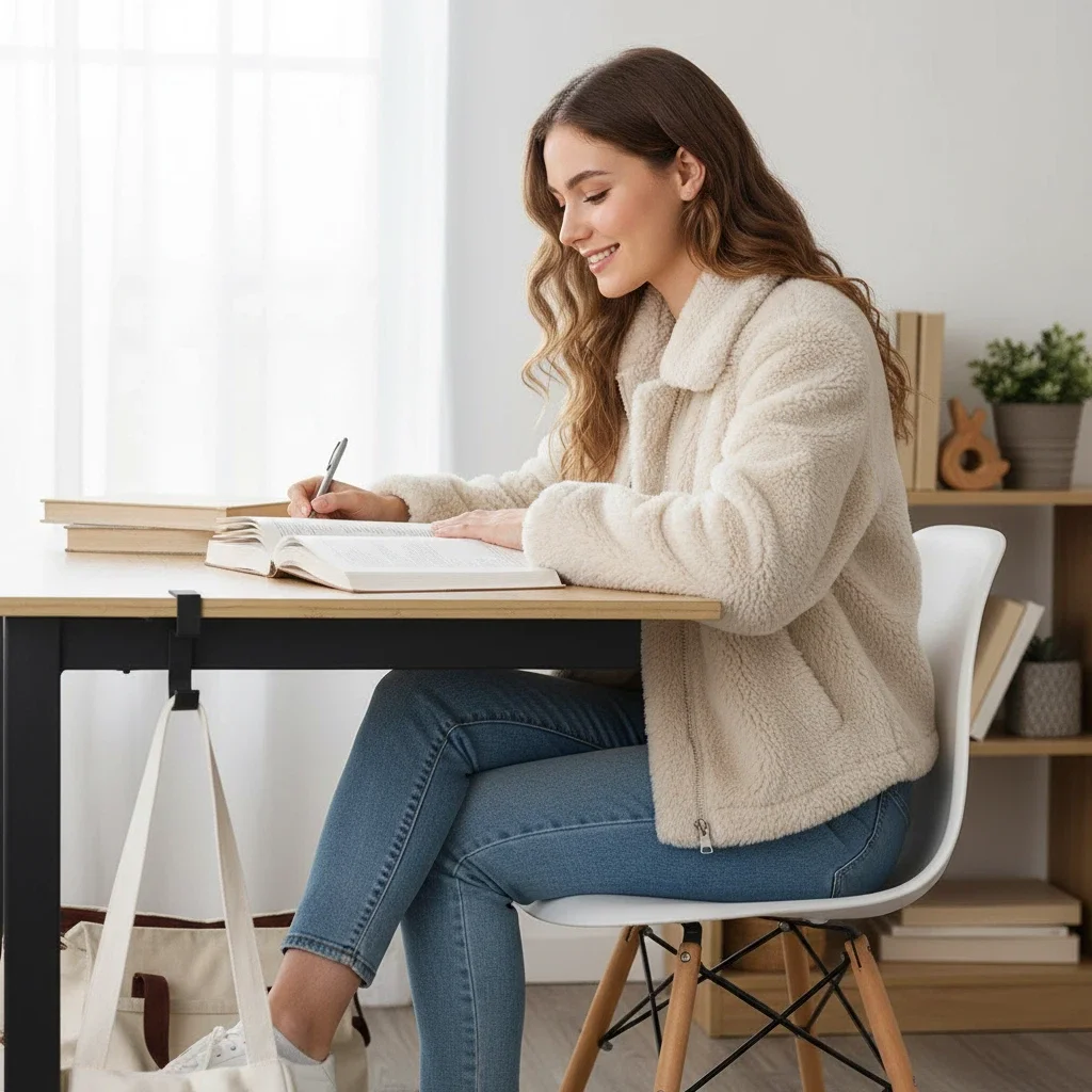 ตะขอแขวนโต๊ะแบบพกพา 5 รูปแบบ | - Home Office Hidden Desk บทวิจารณ์และราคา