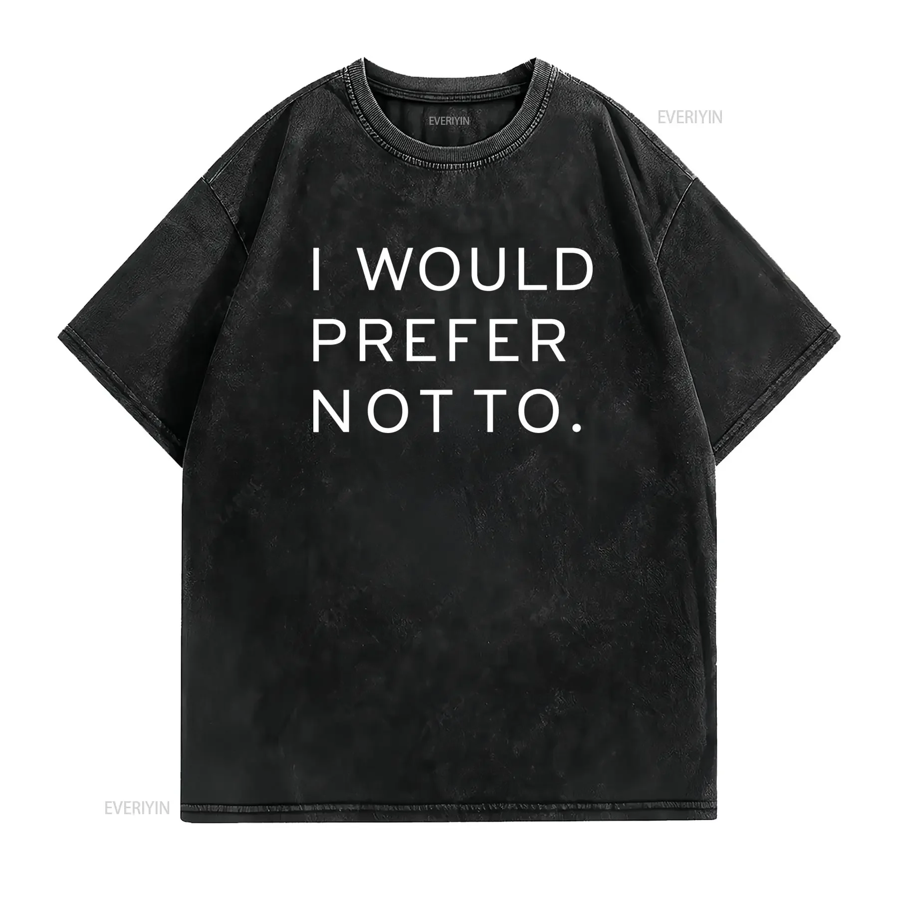 Maglietta Philosopher Zizek Preferirei Non Farlo Nero con Testo Bianco Stile Minimalista per Abbigliamento Casual e vintage