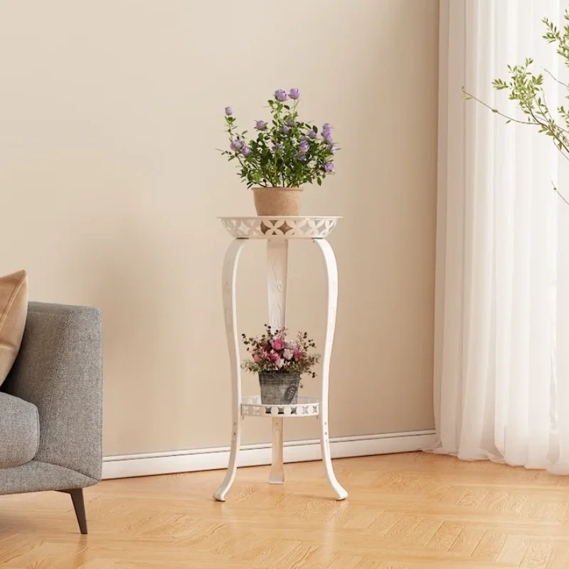 European wrought iron balcony flower stand flower pot multi-layer living room indoor and outdoor green dill hanging orchid flowe