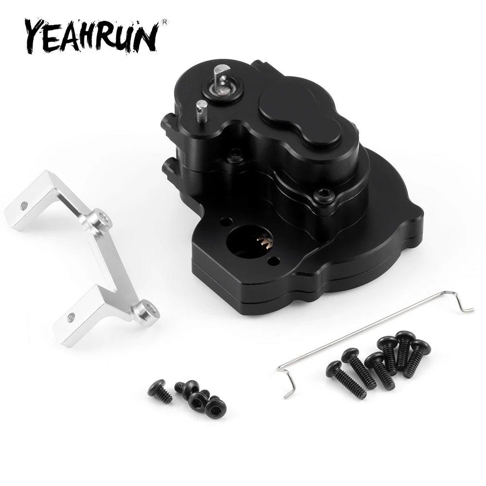 

YEAHRUN Aluminum Alloy Transmission Center Gearbox Case for FMS LC80 1/18 RC Car Upgrade Parts