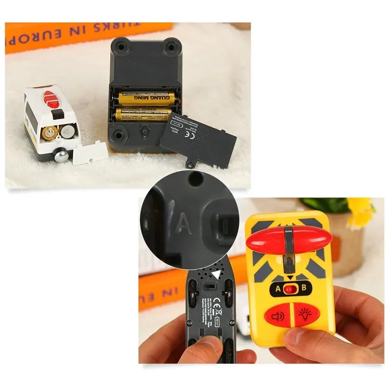 Kids Car Diecast Slot Toy Fit for Standard Wooden Train Track Railway Battery Christmas Set RC Electric Train Set Toys