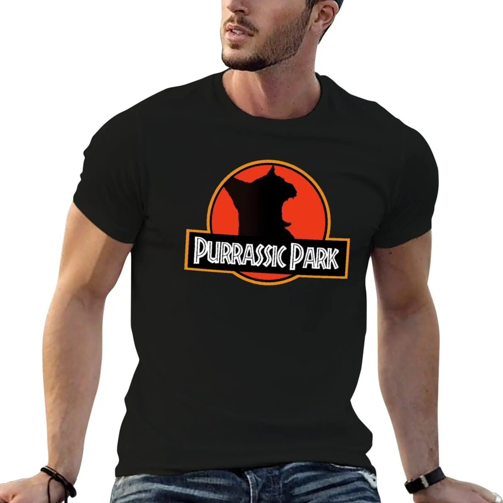 

Purrassic Park T-Shirt t shirts designer t shirts for man graphic funny anime tshirt T-Shirt