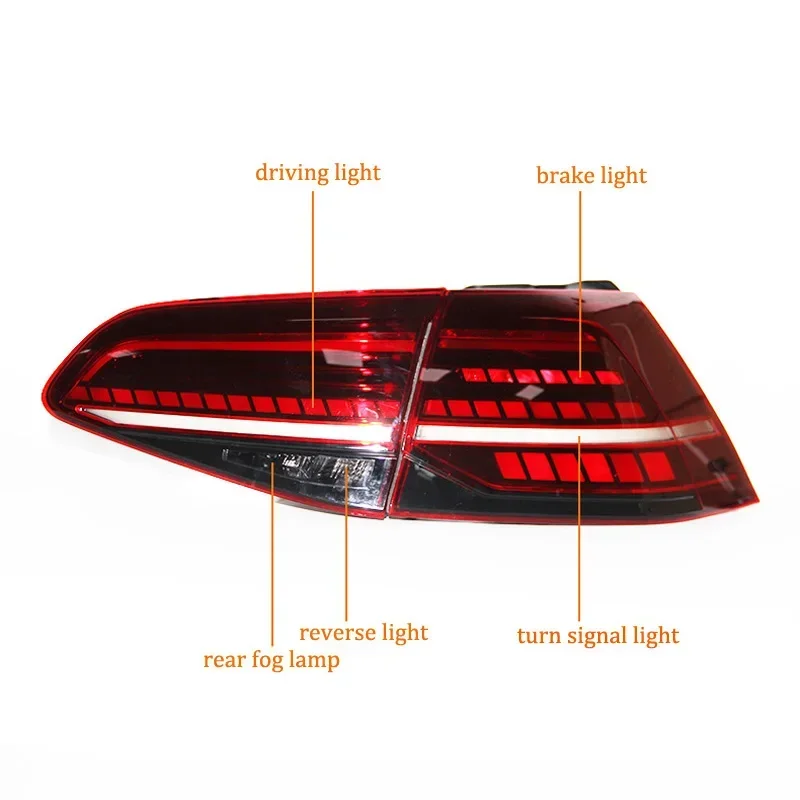 

Car LED Taillight Tail Lights For Volkswagen VW Golf 7 2013-2017 MK7 Rear Fog Lamp Brake Light Reverse Turn Signal