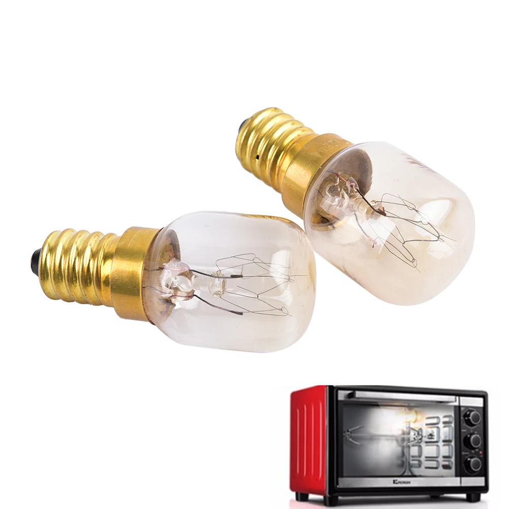 Household Oven Bulbs E14 15W/25W Warm White Oven Cooker Bulb Lamp Heat Resistant Light Bread Machine Bulb 220-230V 300°C