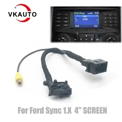 VKAUTO Reverse Camera Adapter Cable For Ford Sync 1 OEM 4 inch screen harness With RCA C12pin