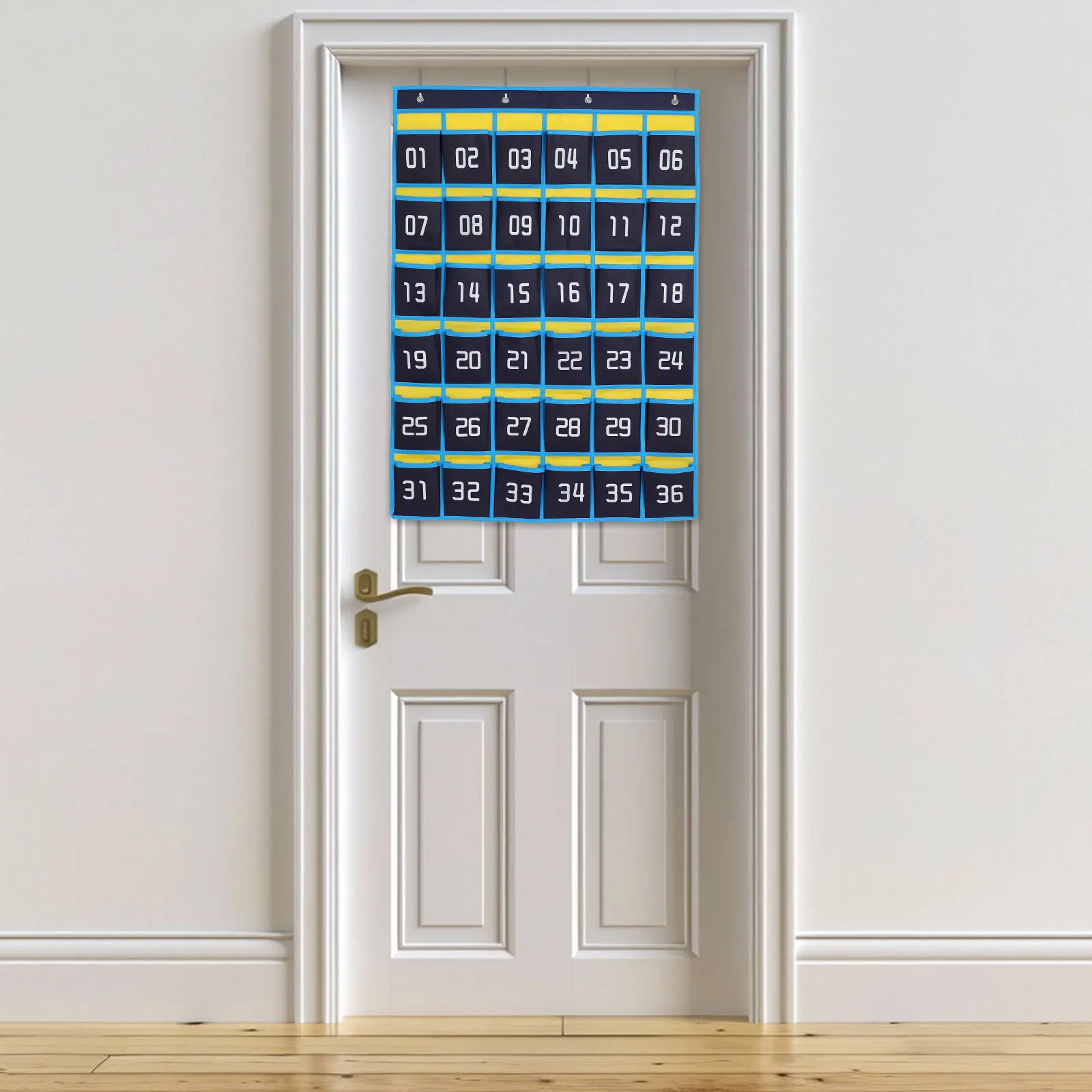 

Classroom Phone Pouch Wall Hanging Storage Bag Numbered Pockets for Organizing Multiple Devices Cell Phone Numbered Bag